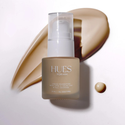 HUES FOR HIM Men's Full-Coverage Foundation & Moisturizer Cream ,for All Skin Types Foundation(Golden Bronze, 20 ml)