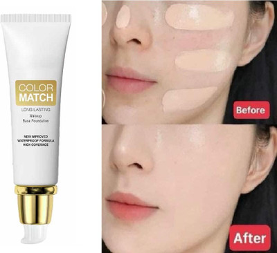 GULGLOW99 High Performance Foundation Water-Resistant Easy to Blend Foundation(WHITE IVORY, 50 ml)