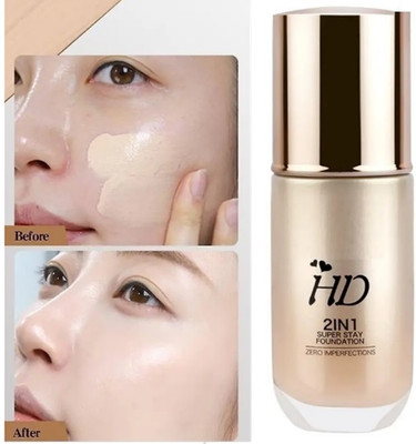 DARYUE Full Coverage HD Super Smooth Cream Foundation waterproof Foundation(Beige, 60 ml)