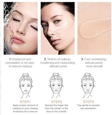Yuency MATTE PORELESS LIQUID WATER PROFF LONG LASTING TUBE FOUNDATION CREAM Foundation(SKIN COLOR, 60 ml)