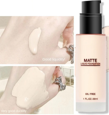ADJD Waterproof Matte Face Foundation Full Coverage Foundation(White Ivory, 30 ml)
