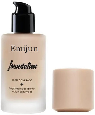 Emijun High Coverage Liquid Foundation | Blemish Free & Blendable  Foundation(SKIN MATCH BEIGE, 45 ml)