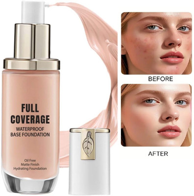 MYEONG Face Makeup Liquid Natural Glow Full coverage Foundation for All Skin Type Foundation(NATURAL, 45 ml)