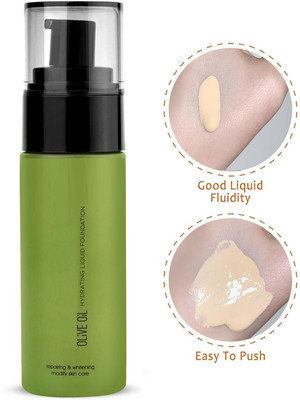 FLORERO Lightweight Matte Finish/Full Coverage olive oil Foundation(Ivory, 45 ml)
