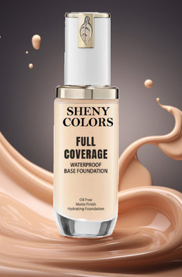 SHENY COLORS Matte Finish Full Skin Coverage Base Oil-Free Waterproof Foundation (PACK OF 1) Foundation(BEIGE, 45 ml)
