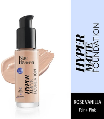 BLUE HEAVEN Hypermatte Foundation- 201 Cream Fair + Pink, 30 ml Foundation(201 Cream Fair + Pink, 30 ml)