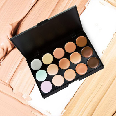 YAWI Water And Sweat Proof, Long Lasting Dewy Finish Color Foundation Palette Foundation(Multi Shade, 15 g)