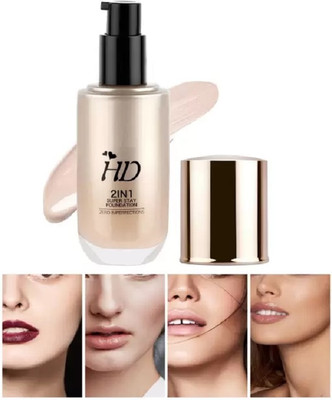 GABBU Invisible Finish LONG LASTING SUPER HD FULL COVERAGE FOUNDATION Foundation(beige, 60 ml)