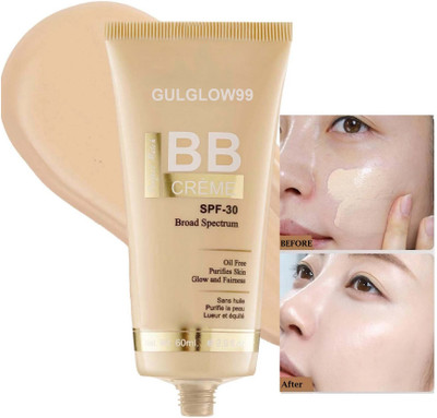 GULGLOW99 BB Oil Free Foundation | Smooth Application and Full Coverage Foundation(Natural, 60 ml)