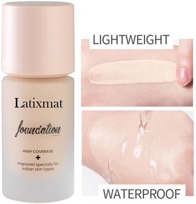 Latixmat Full Coverage Liquid  Foundation(BEIGE, 40 g)