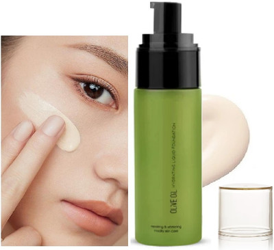 Yuency Super Full Coverage Olive Oil Hydrating Liquid Foundation Matte Finish Foundation(ivory, 45 ml)