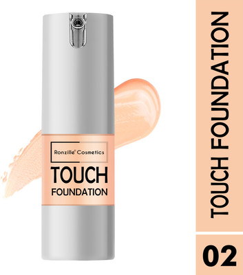 RONZILLE Full Coverage Touch Foundation Matte Finish Waterproof -02 Foundation(Shade-02, 25 ml)