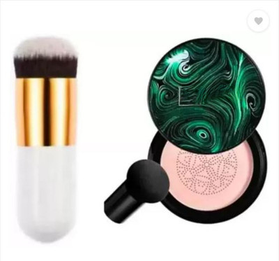 FROSTED COSMETIC 2 in 1 Foundation with Cushion head Puff and Foundation Brush Combo Foundation(Beige, 200 ml)