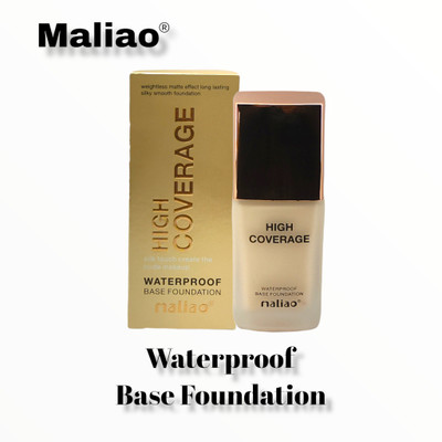 maliao High coverage waterproof base foundation silky touch create the makeup Foundation(beige, 40 ml)