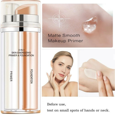 DARVING Original best quality dual foundation and primer  Foundation(BEIGE, 60 ml)