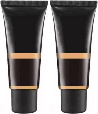Latixmat Pack of 2 Poreless Liquid Foundation Medium Coverage Foundation(Beige, 20 ml)