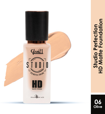 Glam21 Studio Perfection HD Matte Foundation Waterproof & Long Stay Foundation(Olive, 30 ml)