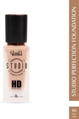 Glam21 Studio Perfection HD Matte Foundation Waterproof & Long Stay Foundation(Olive, 30 ml)