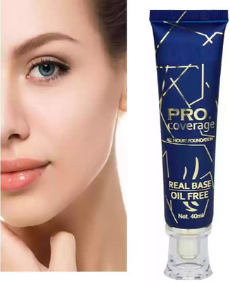 HUZURLU MATTE FINISH PRO COVERAGE REAL BASE OIL FREE FOUNDATION Foundation(IVORY, 40 ml)