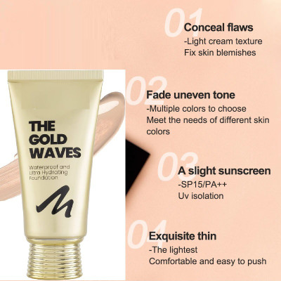 GABBU Face Foundation Oil-Control Matte BBCream Waterproof Lasting Full Coverage Foundation(104 almond, 60 ml)
