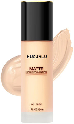 HUZURLU Matte + Poreless Foundation for All Skin Types Foundation(BEIGE, 30 ml)