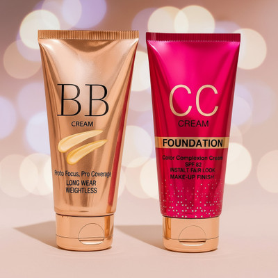 SWEETAS PRODUCTS BB and CC cream Foundation(gold for the BB cream & gold highlights for the CC, 40 ml)