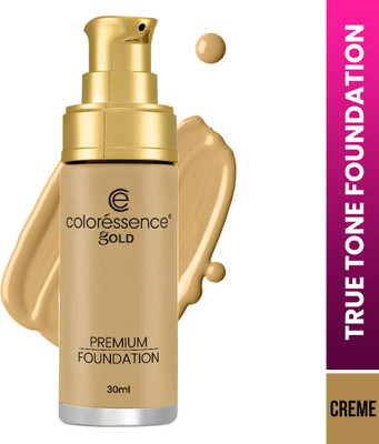COLORESSENCE True Tone Foundation Full Coverage Lightweight Waterproof Liquid Formula Matte Foundation(Crème, 30 ml)