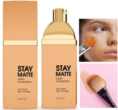 Yuency Longwear Light stay matte  Foundation(BEIGE, 50 ml)