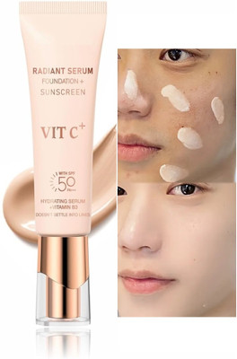 GULGLOW99 Light Beige Balancing, Full Coverage + Sunscreen VIT C With SPF 50 PA+++ Foundation(BEIGE, 50 ml)