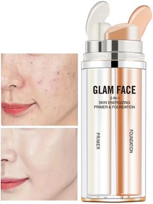 imelda Seamless Coverage & Natural Finish 2 in 1 Foundation + Primer Foundation(NATURAL BEIGE, 60 ml)
