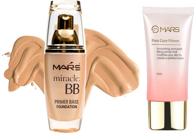 MARS BB Primer Base Foundation Medium With Long Lasting Makeup  Primer  - 90 ml(Shade-03)