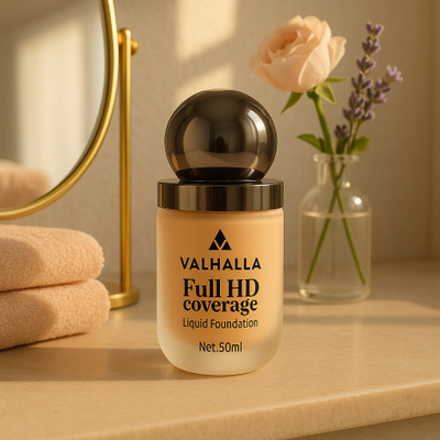 Valhalla Full HD Coverage Liquid Foundation For Women & Girls | Makeup  Foundation(beige, 50 ml)