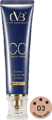 CVB CC MIRACLE CREAM COLOUR CORRECTOR CREAM WITH SPF 30++ Foundation(NATURAL BEIGE, 50 g)