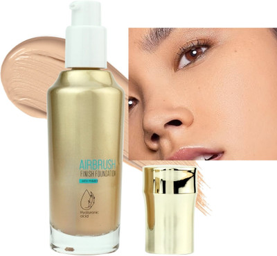 Yuency Airbrush Foundation with Hyaluronic Acid Lightweight Formula  Foundation(GOLD, 55 ml)