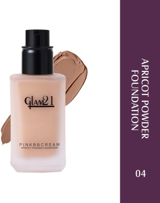 Glam21 Pink BB Cream Apricot Powder Foundation with SPF10 Silky Texture & Velvet Finish Foundation(Shade-04, 40 g)