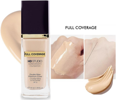 FLORERO Miracle Skin Foundation Full Coverage Blendable Semi Matte Cream Foundation(NATURAL, 50 ml)