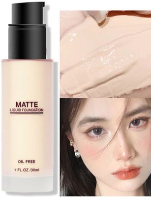 ADJD Makeup Whitening Waterproof Matte Coverage  Foundation(NATURAL BEIGE, 30 ml)