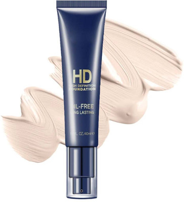 YAWI Full Coverage Foundation|Oil-Free Long Lasting & Flawless Skin Face Cream Foundation(White Ivory, 40 ml)