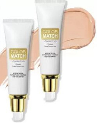 Luipui LONG LASTING MAKEUP BASE FOUNDATION COMBO PACK OF 2 Foundation(BEIGE, 50 ml)
