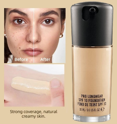 BLUEMERMAID Studio Fix Fluid SPF 15 Liquid Foundation, Matte & Poreless, Full Coverage Foundation(BEIGE, 35 g)