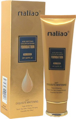 maliao Age Defying Color Intense Foundation Soft Exquisite Whitening SPF30/FPS30 @ Foundation(WHITE IVORY, 80 g)