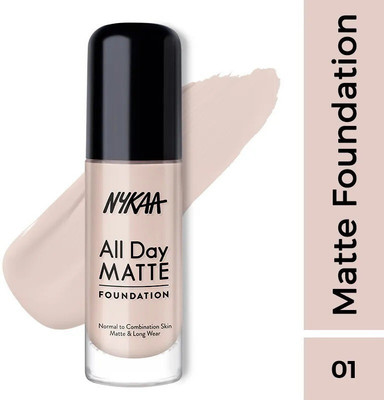 NYKAA All day matte foundation (Ivory 01) 30ml Foundation(Ivory, 30 ml)