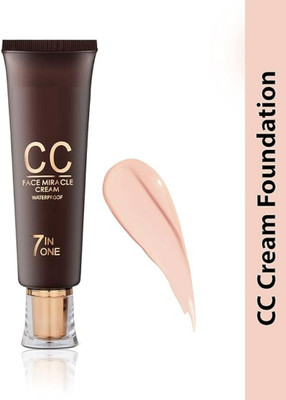 FLORERO Cc Face Miracle Cream Waterproof 7 In 1 Foundation(IVORY, 60 ml)
