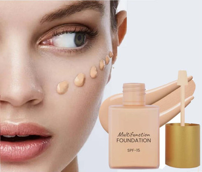 YAWI SPF15 High Coverage Liquid | Blemish Free & Blendable Makeup  Foundation(Natural, 30 ml)
