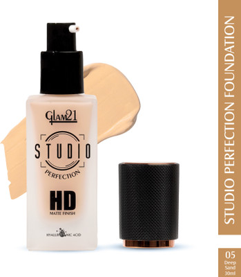 Glam21 Studio Perfection HD Matte Foundation Waterproof & Long Stay Foundation(Deep Sand, 30 ml)