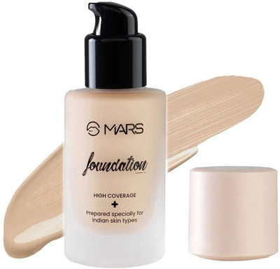 MARS SPF50 PA++++ High Coverage Liquid | Blemish Free & Blendable Makeup Foundation(Shade-06, 40 ml)