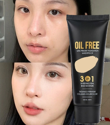 DARVING 3 In 1 oil free foundation Cream Instant Brightness Soft Texture  Foundation(IVORY, 60 ml)