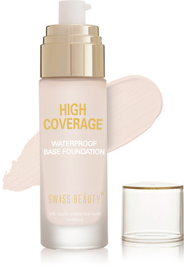 SWISS BEAUTY High Coverage Waterproof Base  Foundation(White Ivory, 55 g)