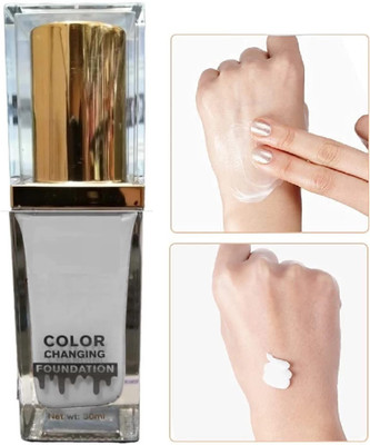 GABBU Flawless Color Changing Warm Skin Tone Foundation Makeup Base Liquid  Foundation(white, 30 ml)