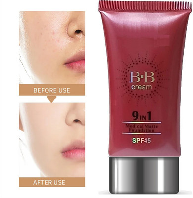 BLUEMERMAID Matte Liquid Foundation with SPF 45 Matte Finish Liquid  Foundation(BEIGE, 50 ml)